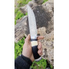 ЧОРНИЙ ГЕНЕРАЛ авторський ніж ручної роботи майстра Leo Knife, сталь Elmax в ламінаті з нержавіючого дамаску, 62 HRC, купити замовити в Україні